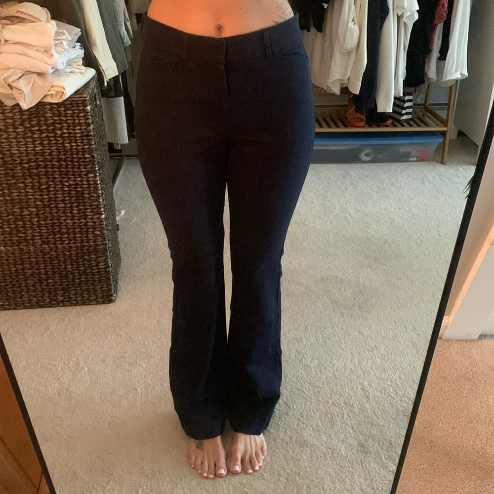 Navy Blue Fitter Flare Dress Pants